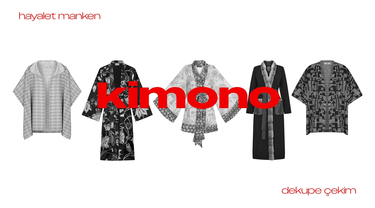 Kimono Hayalet Manken Dekupe Çekimi